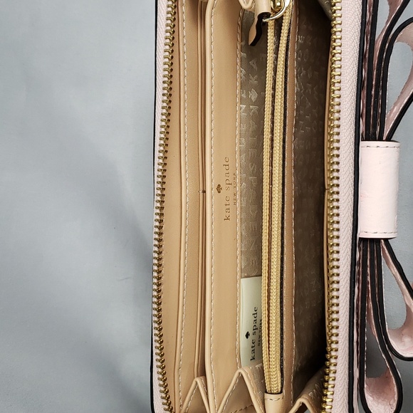 NWOT Kate Spade New York Light Pink Bow Wallet - Picture 12 of 14